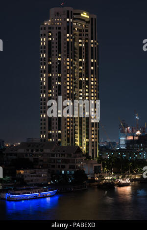 Bankok silom at night famous tourist place Stock Photo