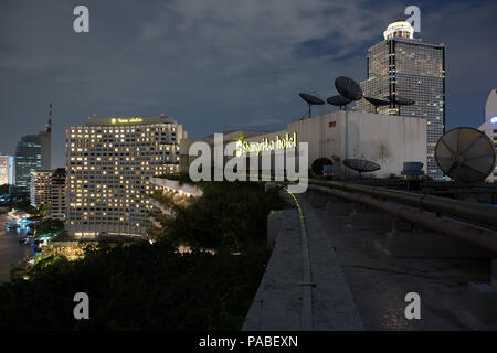 Bankok silom at night famous tourist place Stock Photo