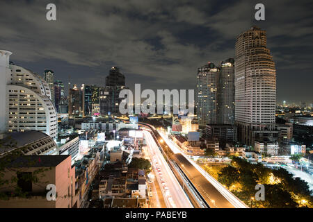 Bankok silom at night famous tourist place Stock Photo