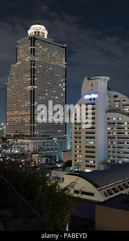 Bankok silom at night famous tourist place Stock Photo