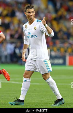 KYIV, UKRAINE - MAY 26, 2018: Cristiano Ronaldo of Real