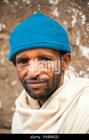 AKSUM, ETHIOPIA - SEP 28, 2011: Portrait of an unidentified Ethiopian man in Ethiopia, Sep.28, 2011. Children in Ethiopia suffer of poverty due to the Stock Photo