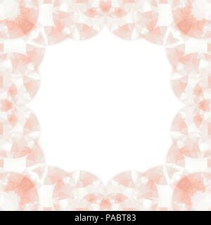 orange watercolor frame border mirror pattern, vector illustration Stock Vector