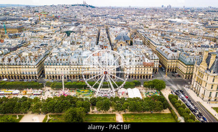 Grand Carrousel on the edgue of Jardin des Tuileries, Paris, France Stock Photo