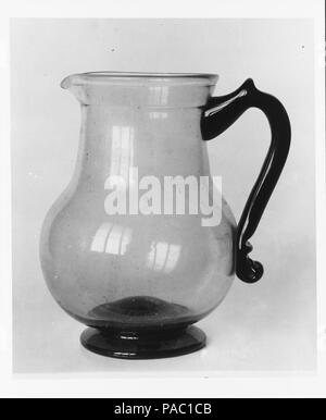 Pitcher. Culture: American. Dimensions: H. 7 3/4 in. (19.7 cm). Date: 1700-1800. Museum: Metropolitan Museum of Art, New York, USA. Stock Photo