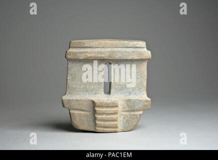 Stone Temple Model. Culture: Mezcala. Dimensions: Height 3-9/16 in.. Date: 1st-8th century. Museum: Metropolitan Museum of Art, New York, USA. Stock Photo