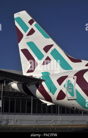 AIR ITALY NEW TAIL LOGO ON BOEING 737-MAX8 Stock Photo