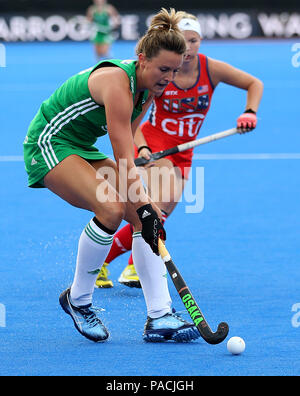 Ireland's Nicola Evans in action during the Vitality Women's Hockey World Cup pool B match at The Lee Valley Hockey and Tennis Centre, London. Stock Photo