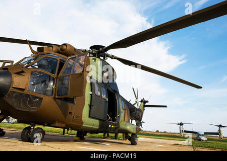 Spanish air force Eurocopter Cougar VIP helicopter Stock Photo