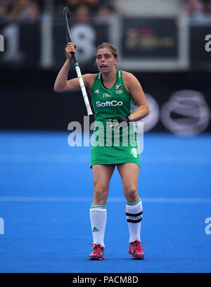 Ireland's Nicola Evans in action during the Vitality Women's Hockey World Cup pool B match at The Lee Valley Hockey and Tennis Centre, London. Stock Photo