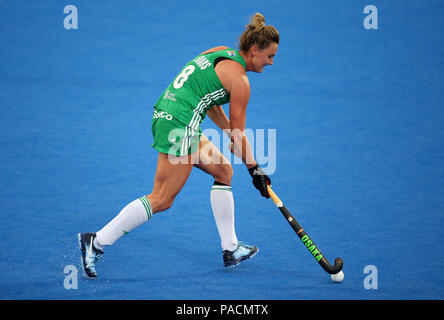 Ireland's Nicola Evans in action during the Vitality Women's Hockey World Cup pool B match at The Lee Valley Hockey and tennis Centre, London. Stock Photo