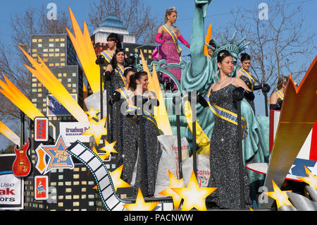 Carnival float. Broadway allegory. Isla Cristina. Huelva province. Region of Andalusia. Spain. Europe Stock Photo