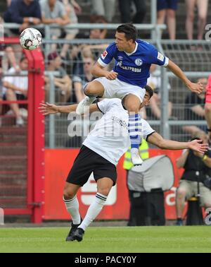 Eat, Deutschland. 21st July, 2018. firo: 21.07.2018, football, 1.Bundesliga, season 2018/2019, friendly match, SW Essen - FC Schalke 04 Yevhen KONOPLYANKA, Schalke, duels | Credit: dpa/Alamy Live News Stock Photo