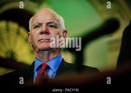 Washington, District of Columbia, USA. 17th July, 2018. Senator BEN CARDIN (D-MD) at the Tuesday briefing, July 17, 2018 Credit: Douglas Christian/ZUMA Wire/Alamy Live News Stock Photo