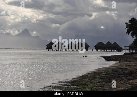 Sunset at Papeete, Tahiti Stock Photo