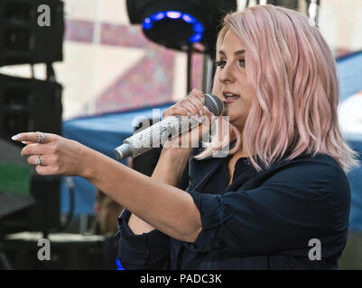 New York, NY, USA. 15th May, 2018. American Singer-Songwriter Meghan Trainor Performs on NBC's 'Today' Show Summer Concert Series at Rockefeller Plaza Stock Photo