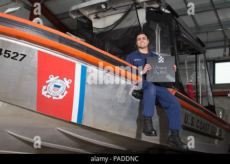 1. What is your name and what do you do in the Coast Guard?  "My name is Gordon Martinez Diaz. I assist in conducting small boat search and rescue missions for STA Cape May. In addition to that I perform safety boarding's and law enforcement as a boarding team member."    2. Describe diversity in a word or two and explain what it means to you.  "Unique Path. I believe that people coming together from all walks of life is diversity. "Strength lies in differences, not in similarities." Since the Coast is so diverse, we can look at a problem and see the solution through various thought processes. Stock Photo