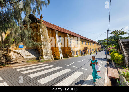 Entrance to the National Maritime Museum, a leading tourist attraction in an old Dutch warehouse in Galle Fort, Galle, Southern Province, Sri Lanka Stock Photo