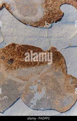 Chipped paint on rusty metal Stock Photo