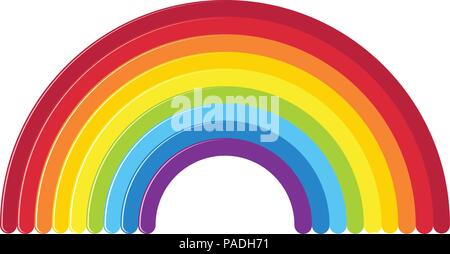 vector icon of rainbow isolated on white background Stock Vector