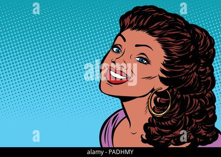 African woman smiling Stock Vector