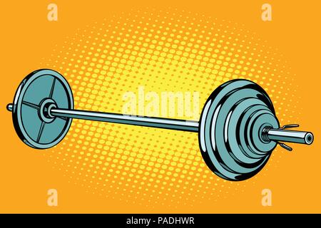 barbell, weightlifting sports Stock Vector
