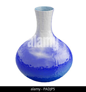 Empty ceramic vase  isolated on white background Stock Photo