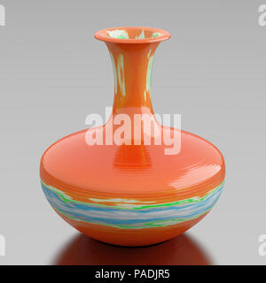 Empty ceramic vase  isolated on white background Stock Photo