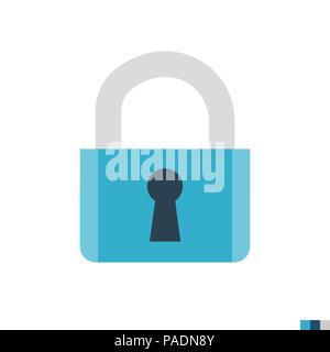 Padlock Vector Flat Icon Stock Vector