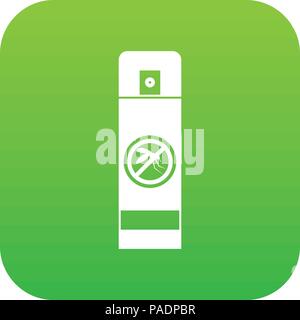 Mosquito spray icon digital green Stock Vector