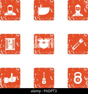 Upkeep icons set, grunge style Stock Vector Image & Art - Alamy