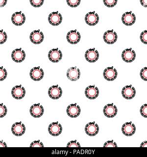 Train and round railway icon, simple style Stock Vector