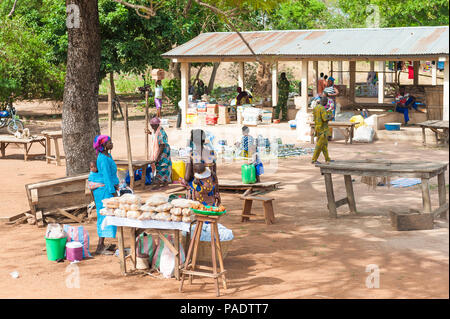 KARA, TOGO - MARCH 7, 2012: Unidentified Togolese people work at the market in Togo, Mar 7, 2012. People in Togo suffer of poverty due to unstable eco Stock Photo