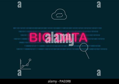 Big data vector illustration. Graphic background. Stock Vector