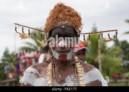 Portrait, Asmat Tribe, Agats Village, Western New Guinea, Papua, Indonesia Stock Photo