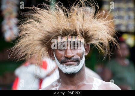 Portrait, Asmat Tribe, Agats Village, Western New Guinea, Papua, Indonesia Stock Photo