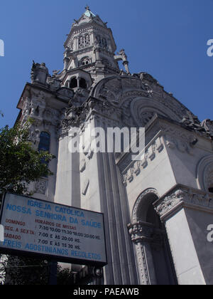 Nossa Senhora da Saúde Church, Domingos de Moraes Avenue, Vila Mariana, São Paulo, Brazil Stock Photo