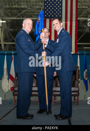 89th Airlift Wing Airmen attend the 99th Airlift Squadron change-of-command ceremony at Joint Base Andrews, Md., March 18, 2016. The 89th Operations Group consists of two flying squadrons, the 1st Airlift Squadron and the 99th Airlift Squadron, as well as the 89th OSS, an Operations Support Squadron.  The 89th Operations Group operates some of the most advanced commercial-based aircraft in the world, including the C-20B, C-37A, C-37B, C-32A and C-40B. The 89th AW maintains and operates 'Air Force One' and 14 other special air mission platforms. (U.S. Air Force photo by Senior Master Sgt. Kevin Stock Photo