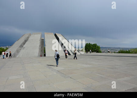 The Armenian Genocide Memorial in Yerevan, Armenia. Stock Photo