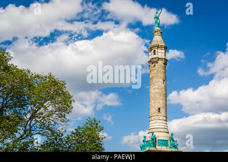 The Soldiers & Sailors Monument in East Rock, New Haven, Connecticut Stock Photo