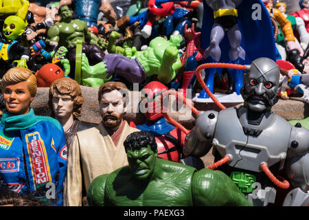 Beautiful background of film action figures Stock Photo - Alamy