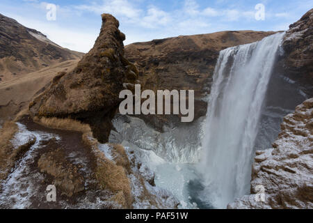 Skogafoss waterfall in southern iceland Stock Photo