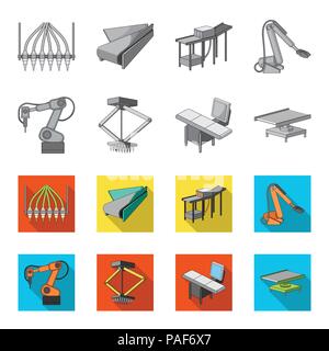 Automotive industry and other  icon in monochrome,flat style.New technologies icons in set collection. Stock Vector