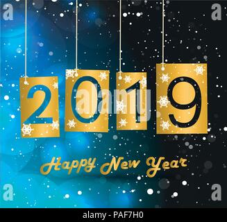 Happy New Year 2019 Stock Vector