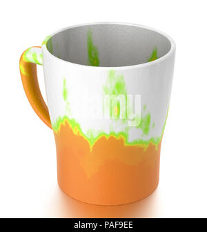 Empty mug isolated on white Stock Photo