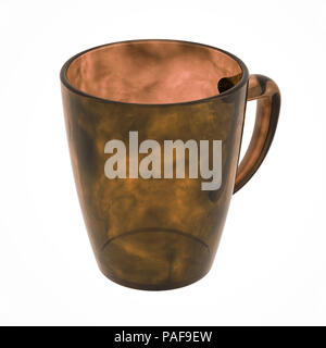 Empty glass mug isolated on white Stock Photo