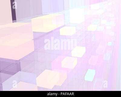 Abstract colored cubes digitally generated image Stock Photo