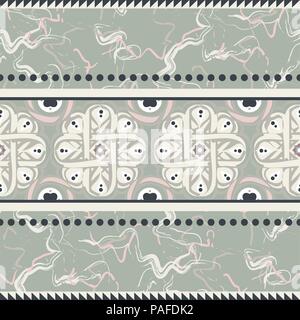 Vintage ceramic seamless design vector. Stock Vector