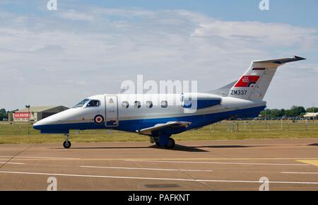 Embraer Phenom 100 - RAF new multi engine training aircraft arriving at RAF Fairford for the 2018 Royal International Air Tattoo Stock Photo