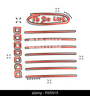 Cartoon style doodle of notebook with checklist. Hand drawn ...